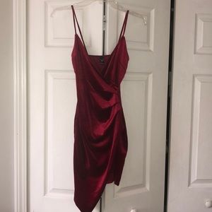 Deep red Windsor velvet dress